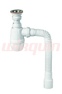 МИНОР сифон 1 1/4*40 с гибкой трубой 40*40/50, WIRQUIN 500_191_2892520